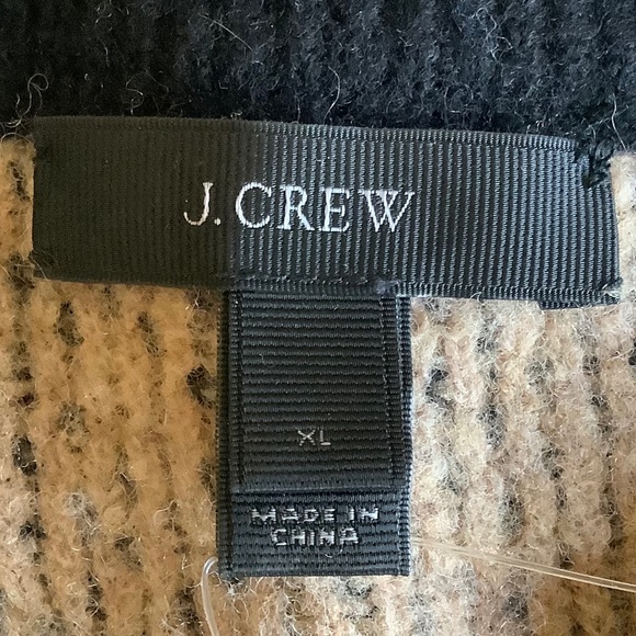 J CREW Black & Brown 7 hook Cardigan Sweater XL - Picture 5 of 12
